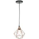 Pendente Aramado Diamante Luminária Lustre Luxo P Teto Retrô Vintage Balcão Agp Ilumini Industrial Pendente Aramado Diamante Luminária Lustre Luxo P Teto Retrô Vintage Balcão Agp Ilumini Industrial