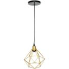 Pendente Aramado Diamante Luminária Lustre Luxo P Teto Retrô Vintage Dourado Agp Ilumini Industrial Pendente Aramado Diamante Luminária Lustre Luxo P Teto Retrô Vintage Dourado Agp Ilumini Industrial