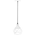 Pendente Aramado Esfera Balonê Branco Lustre Luminária Teto Regulável Sala Cozinha Industrial Agp