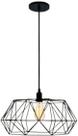 Pendente Aramado Estádio Luminária Lustre Luxo Retrô Vintage Balcão Industrial PRETO