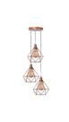 Pendente Aramado Estilo Diamante Triplo cobre