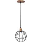 Pendente Aramado Globo Luminária Lustre Luxo Teto Retrô Vintage Balcão Agp Ilumini Industrial