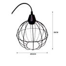Pendente Aramado Globo Preto Fosco 20Cm - ADM36