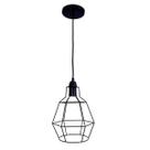Pendente Aramado Lanterna Preto Fosco 20cm 1X E27 - ADM - ADM38