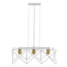 Pendente aramado retangular branco 3l