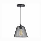 Pendente armado former g-light preto/metalizado com canopla e-27