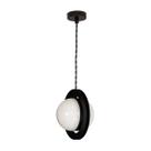 Pendente Artemis Preto Fosco Globo Vidro VL011 Starlux P/ 2X G9 ST2519
