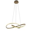 Pendente Atom Dourado 63cm Led 36W 3000K Bivolt HM019G Bella Pendente Atom Dourado 63cm Led 36W 3000K Bivolt HM019G Bella