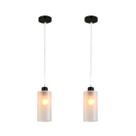 Pendente Avant Primus Smooth Vidro Fosco 1xE27 Preto 2 Unid.