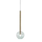 Pendente Ball Globo Vidro Transparente Haste Dourado Lavabo Lup31