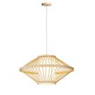 Pendente Bamboo Artesanal Fibra Natural Oriental E27 Restaurante Nat07