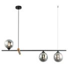 Pendente Bambu Preto, Bronze e Fumê 80cm 3X G9 Bivolt - Bella Iluminação - HL017SB Pendente Bambu Preto, Bronze e Fumê 80cm 3X G9 Bivolt - Bella Iluminação - HL017SB