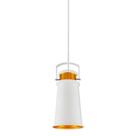 Pendente Bartô Branco/Dourado 1E27 19X36CM - OL ILUMINAÇÃO