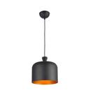 Pendente bell aço e27 preto avant 489120008