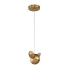 Pendente bella papillon dourado e branco 2x3w 3000k - eg001