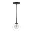 Pendente Bola de Vidro Detalhada Ø12 Aluminio Preto Bancada Alu53 Pendente Bola de Vidro Detalhada Ø12 Aluminio Preto Bancada Alu53