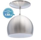 Pendente BOLA em alumínio várias cores para lâmpada G9 - escovado com interior branco st3028