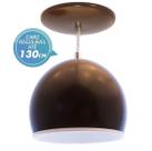 Pendente BOLA em alumínio varias cores para lâmpada G9 - marrom com interior branco st3028