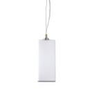 Pendente Bora Aluminio+Vidro Quadrado Fosco E-27 1 Lamp. Max 60w Branco