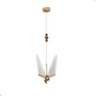 Pendente Borboleta Led 3500K 3W Dourado Bivolt 20cm