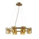 Pendente Bouze Cin Dourado e Âmbar 80cm 8G9