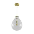 Pendente Caju Dourado Cúpula Vidro 54x40cm E27 Bella St1882
