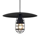 Pendente Chapéu Luminária de teto 37 cm Moderno Preto