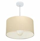 Pendente Cilíndrico Bege MJ-4069 Para Mesa de Jantar e Estar