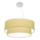 Pendente Cilíndrico Bege MJ-4082 Para Mesa de Jantar e Estar