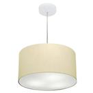 Pendente Cilíndrico Bege MJ-4099 Para Mesa de Jantar e Estar