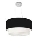 Pendente Cilíndrico Preto e Branco MJ-4061 Para Mesa de Jantar e Estar