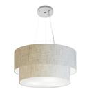 Pendente Cilíndrico Rustico Bege MJ-4061 Para Mesa de Jantar e Estar