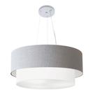 Pendente Cilíndrico Rustico Cinza e Branco MJ-4082 Para Mesa de Jantar e Estar Pendente Cilíndrico Rustico Cinza e Branco MJ-4082 Para Mesa de Jantar e Estar