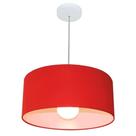 Pendente Cilíndrico Vermelho MJ-4052 Para Mesa de Jantar e Estar