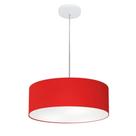 Pendente Cilíndrico Vermelho MJ-4132 Para Mesa de Jantar e Estar
