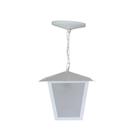Pendente Colonial Quadrado L4C em Aço Branco