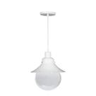 Pendente Colonial São Paulo Antigo 728 em Aço com Globo de Vidro Transparente Branco