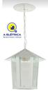 pendente colonial sextavado branco sem enfeite