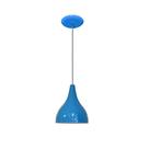Pendente Colorido - Modelo Funil - Pequeno - 20 cm X 16 cm - Azul