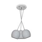 Pendente Colorido Tipo Bolinha - 03 Pendentes Juntos na Mesma Canopla - Branco Pendente Colorido Tipo Bolinha - 03 Pendentes Juntos na Mesma Canopla - Branco