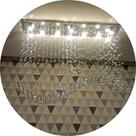 Pendente Com Base Inox Retangular 90x25cm Com 12 Lâmpadas BQ