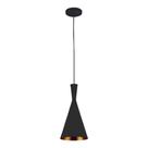 Pendente cone chines para 1 lampada preto/dourado blumenau