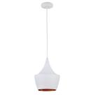 Pendente cone largo branco com interior dourado 1xe27 blumenau Pendente cone largo branco com interior dourado 1xe27 blumenau