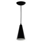 Pendente Cone Lowcost Aluminio Decoracao Preto