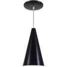 Pendente Cone Luminária Lustre Alumínio E27 Preto Fosco Pendente Cone Luminária Lustre Alumínio E27 Preto Fosco