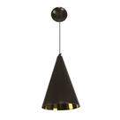 Pendente Cone Marrom/Ouro 17cm 1X E27 - Caisma - 3701-MR/OU Pendente Cone Marrom/Ouro 17cm 1X E27 - Caisma - 3701-MR/OU