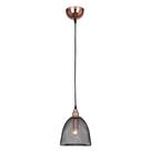 Pendente Copper Metal Cobre e Preto 1E27 23,5cm XN002 Bella