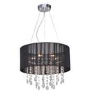 Pendente cristal com cúpula fio de seda preto HEVVY 93802
