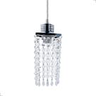 Pendente Cristal Diamante Quadrado 1050 - Grafite 60CM