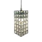 Pendente Cristal Diamante Quadrado CD3626 Transparente Cabo 60CM